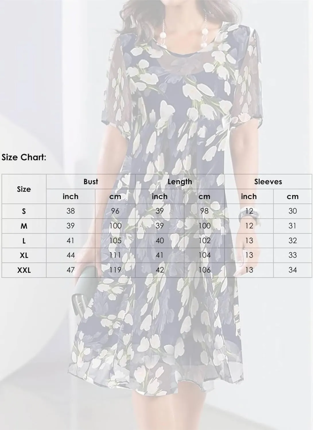 Women's Loose Shift Floral Print Short Sleeve Crewneck Blue Midi Dress 2025 Spring Summer Fashion Casual Elegant Dress